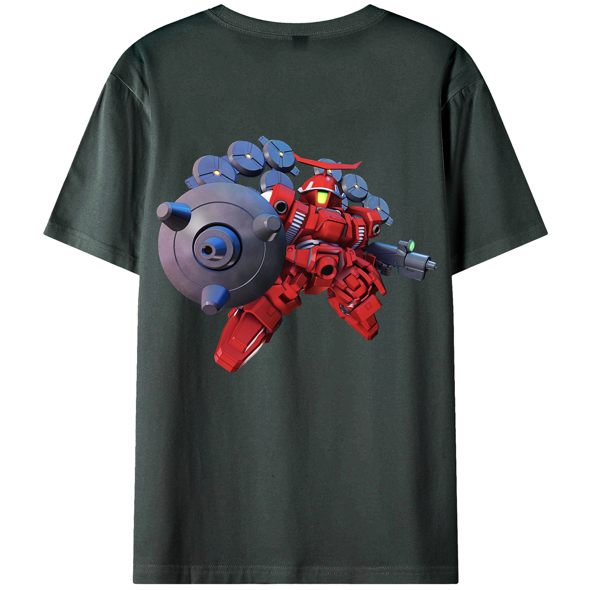 （画像用） 機動戦士ガンダム Mobile Suit Gundam 綿100％ メンズ半袖Tシャツ（バックプリント） 通気性